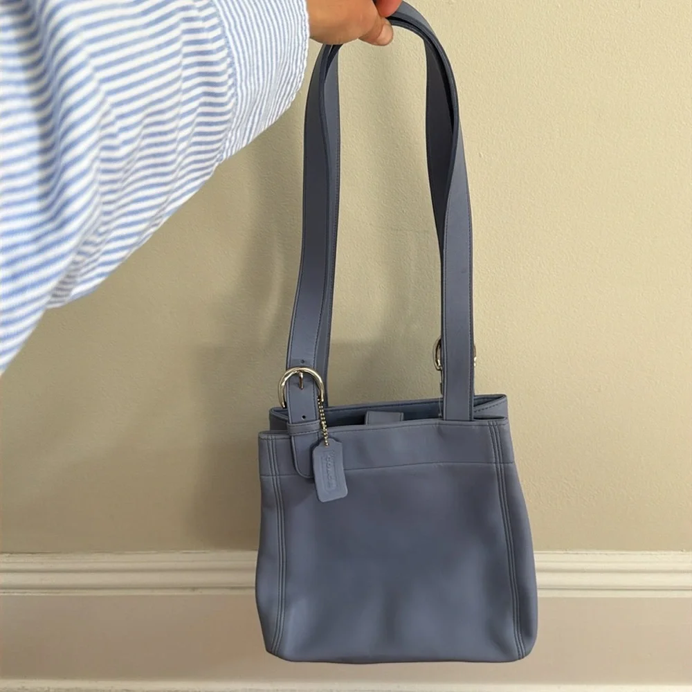 Authentic Blue Coach Midi Tote - Picture 2 of 8